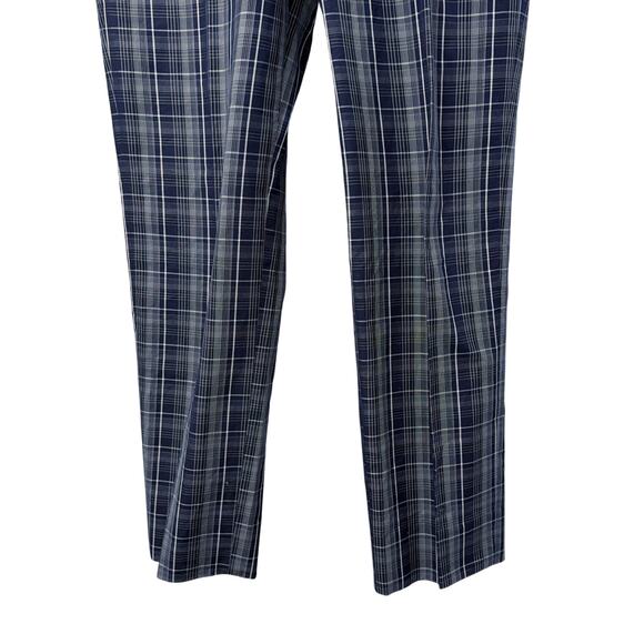 Etro Pants Mens Size 36 x 34 Cotton 54 Italy Blue Plaid - Picture 10 of 16